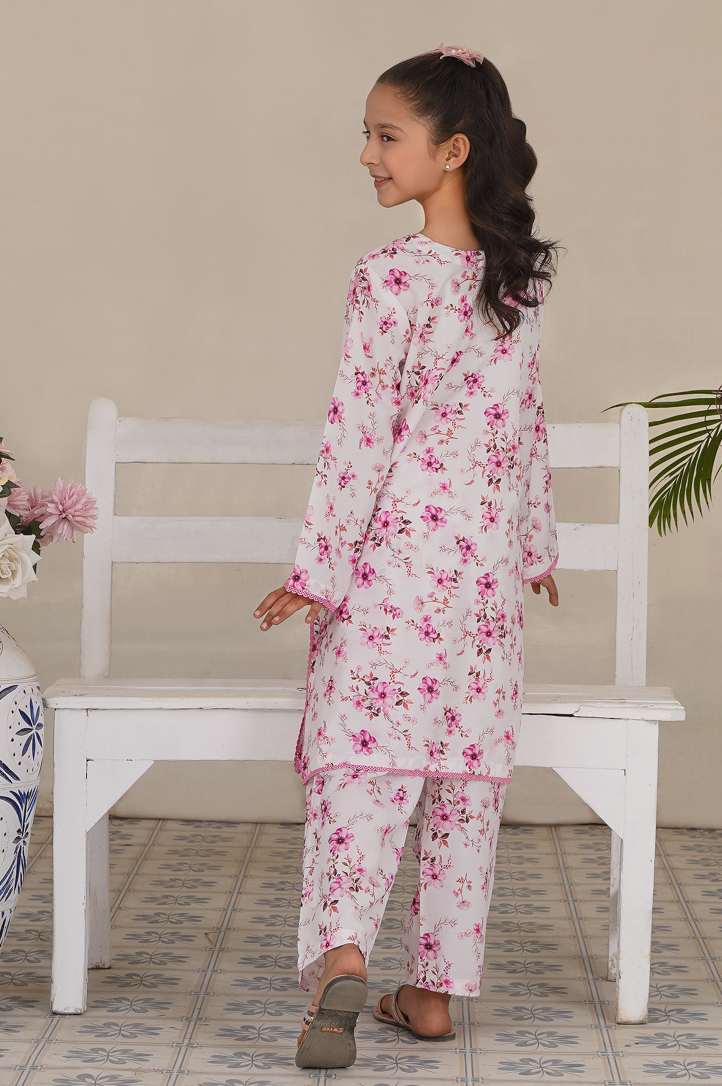 two piece printed suit