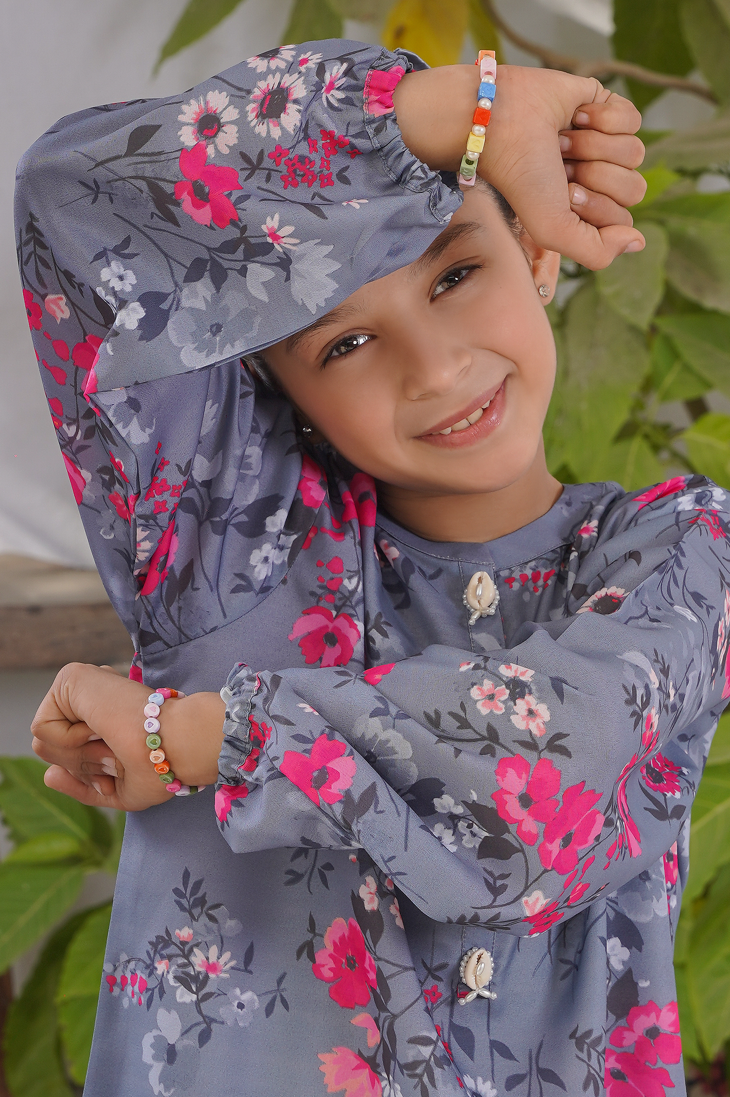 2 pc printed swiss lawn suit for girl