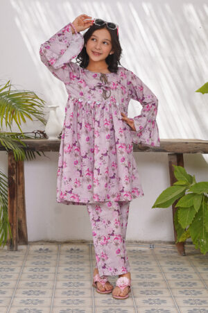 2 pc printed swiss lawn suit for girl luxury collection 🎁